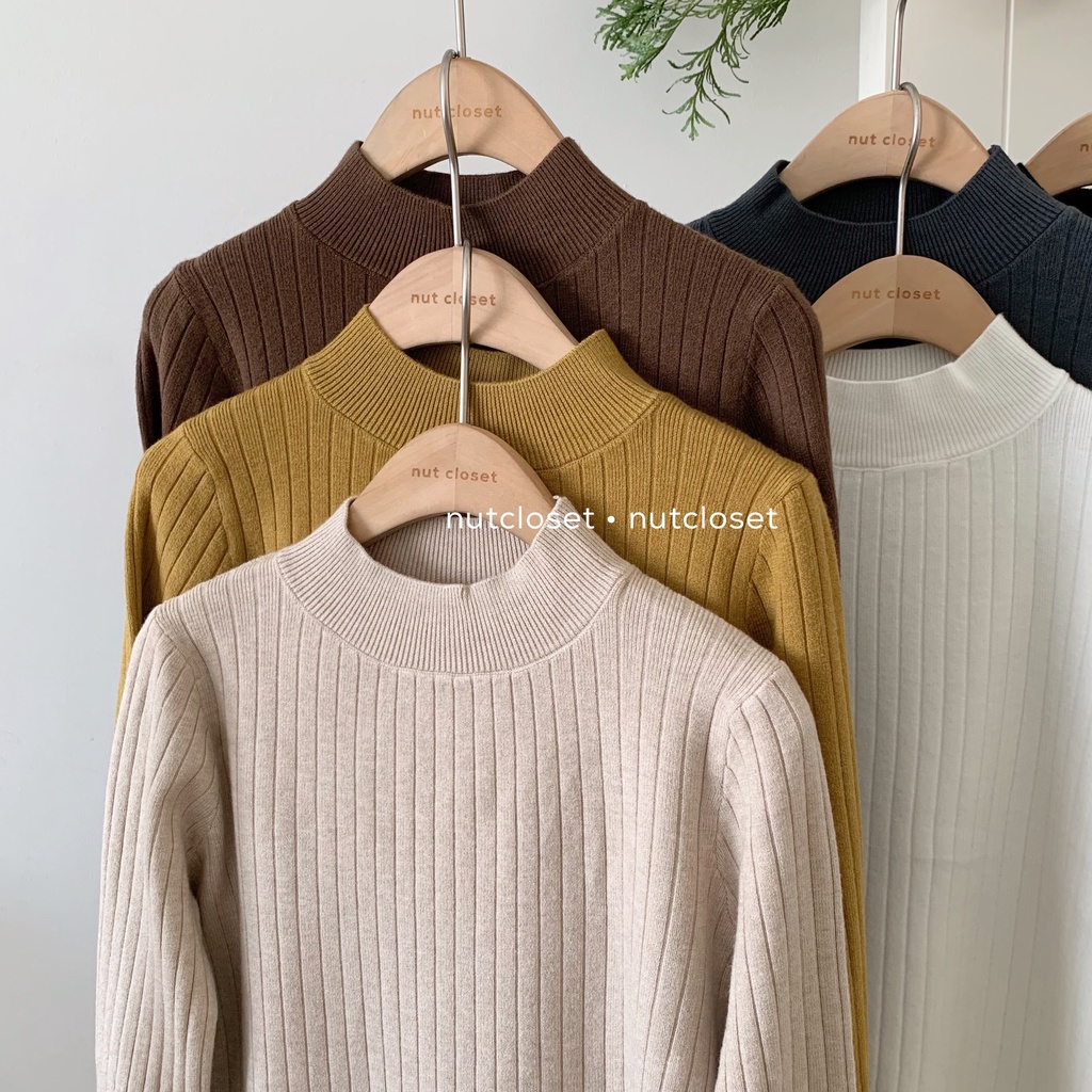 Áo len ôm cổ cao vân dọc _ A0344 | BigBuy360 - bigbuy360.vn