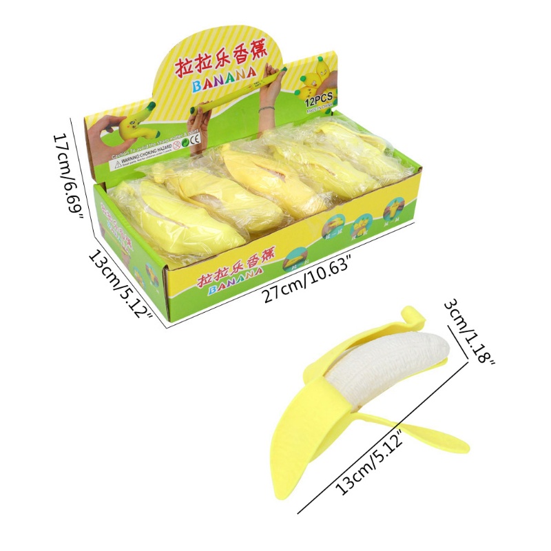 Đồ Chơi Bóp Tay Hình Trái Chuối Thực Tế Giảm Stress 5'' Cho Người Lớn