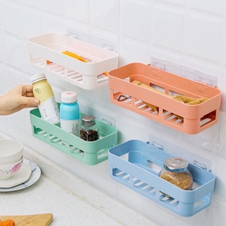 Kệ nhựa dán tường để đồ đa năng phòng tắm, phòng bếp