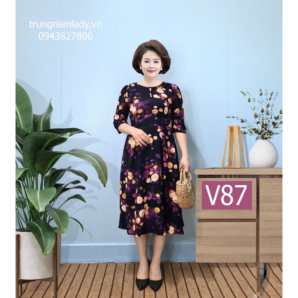 Đầm trung niên cho phụ nữ U50 U60