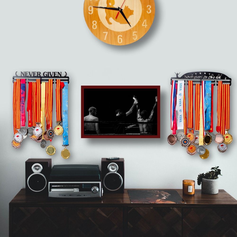 [Giảm Mạnh] Medal Hanger - Giá treo huy chương chạy bộ và các môn thể thao "Never given", shop uy tín