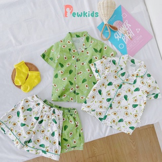 Pijama cho bé, bộ pijama Dewkids họa tiết quả bơ dễ thương chất liệu thô mềm mát
