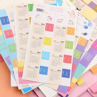 Miếng Dán Lịch Năm 2021 Dễ Thương