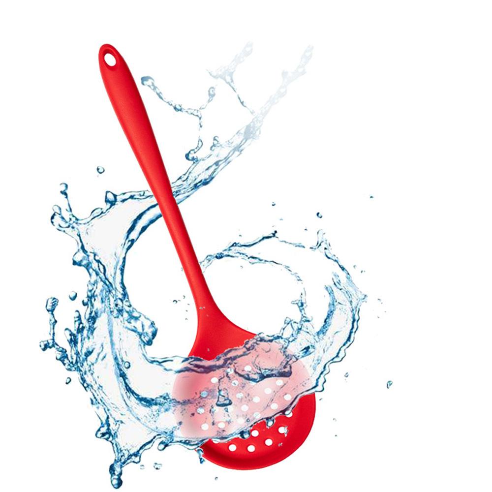 Muỗng Lọc Bằng Silicone Cán Dài Tiện Lợi Dành Cho Nhà Bếp