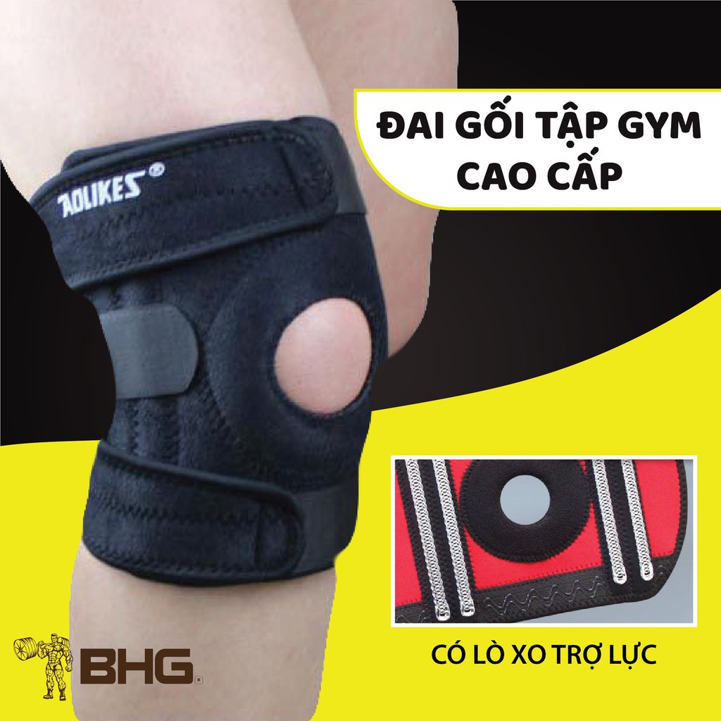 Băng quấn bảo vệ đầu gối tập GYM tập thể thao Aolikes cao cấp