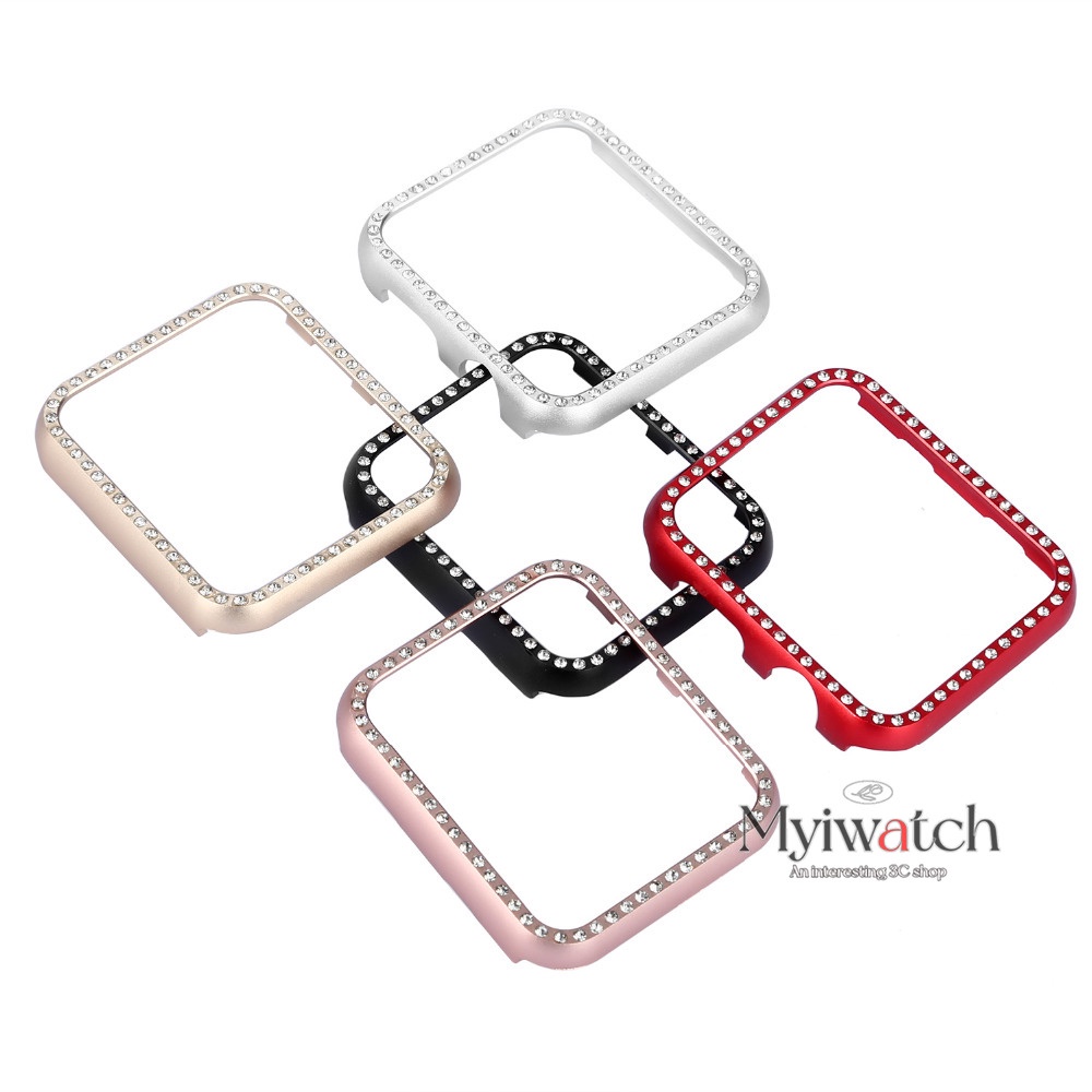 Ốp bảo vệ mặt đồng hồ thích hợp cho Apple iWatch 40mm 44mm Series SE 6 5 4 3 2 1 38mm 42mm bằng kim loại cứng
