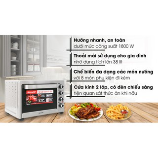 Lò nướng sharp eo-a384rcsv-st 38 lít