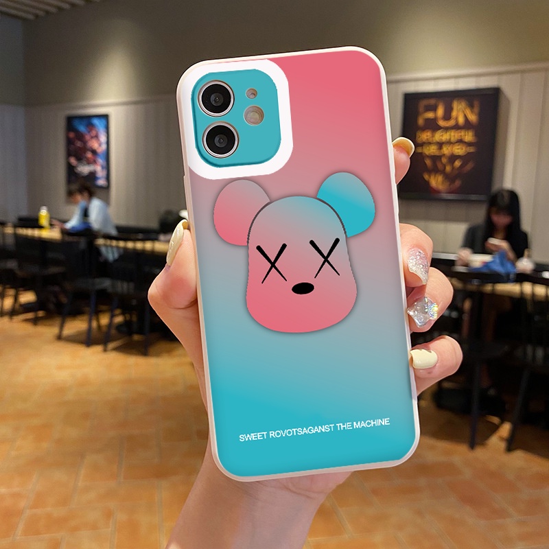 Ốp lưng iphone Gấu ốp dẻo cạnh vuông ip 6 7 8 plus x xr xsmax 11/12/13promax tr101