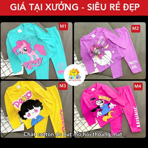 XẢ LẺ SIZE🔥TẬN GỐC🔥20KG - 40KG GBD9 Bộ dài tay baby doll bé gái size đại THUN COTTON 4 CHIỀU HÚT MỒ HÔI