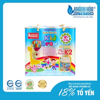 🆘 Nước Yến Sào KidGrow 18% - Bổ Sung Vitamin K2 (Block 6 lọ - 70ml)