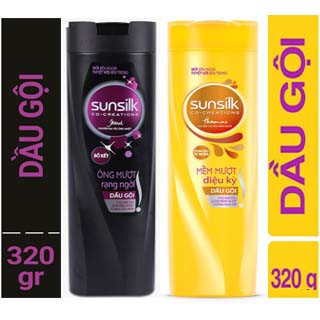 Dầu gội Sunsilk 320g giúp tóc mượt và thơm lâu hơn.
