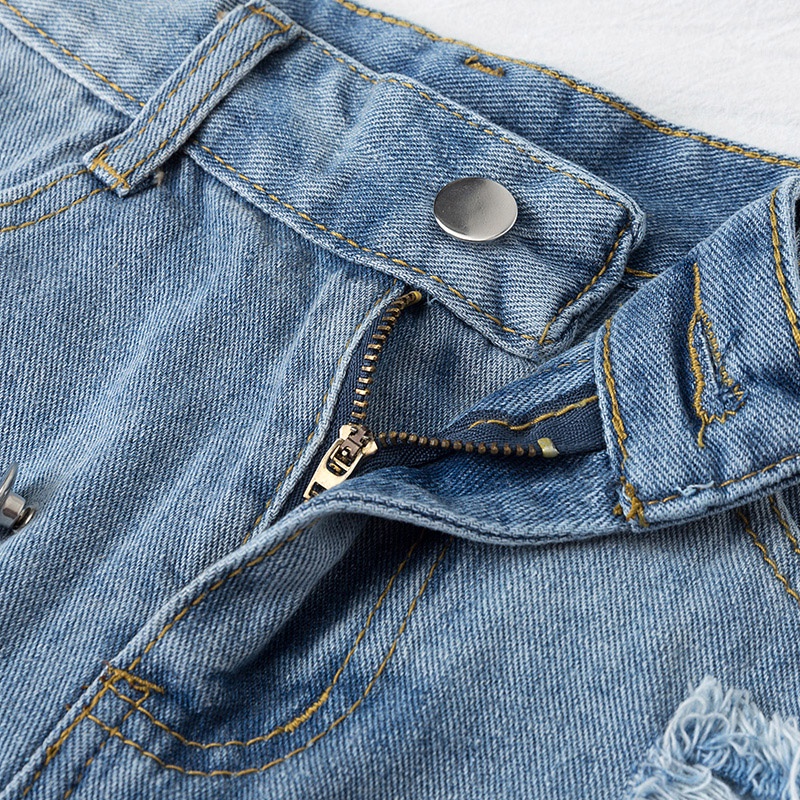 NRVP Quần Short Jean Nữ Ống Rộng Thời Trang Hàn Quốc