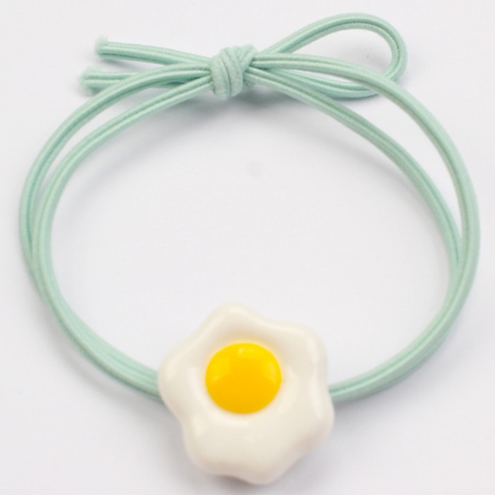 Thun cột tóc cao su mặt hình trứng ốp la thời trang Hàn Quốc