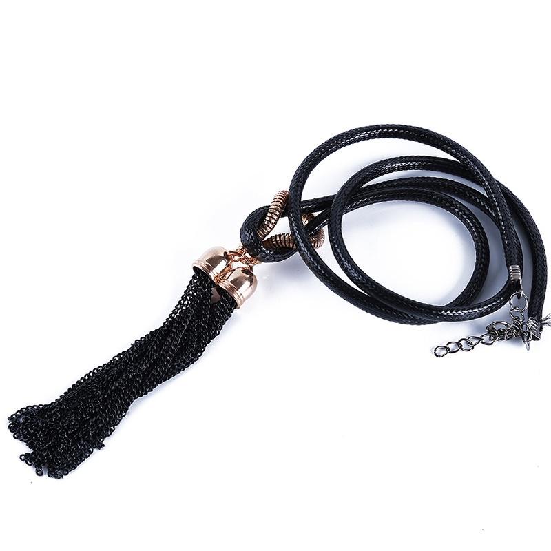 Dây chuyền dài mặt tua rua thời trang cho nữ