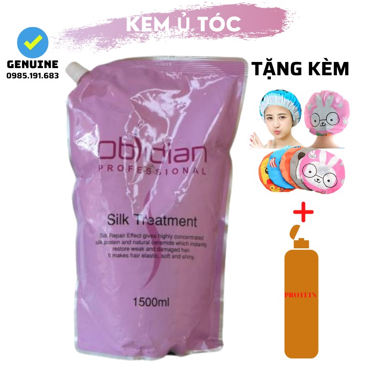 [Tặng Mũ]Kem ủ Tóc Hấp Phục Hồi Silk Treatment Obsidian 1500ML | BigBuy360 - bigbuy360.vn