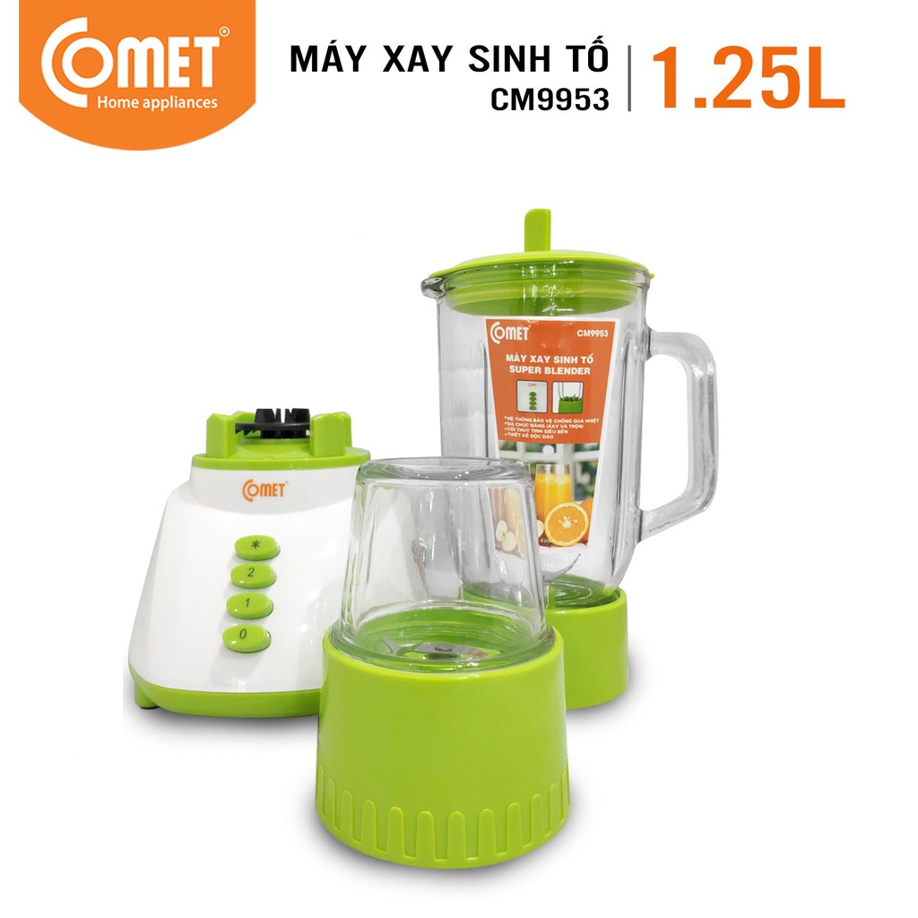 [Mã ELHA22 giảm 6% đơn 300K] Máy xay sinh tố 300W 1,25L COMET - CM9953