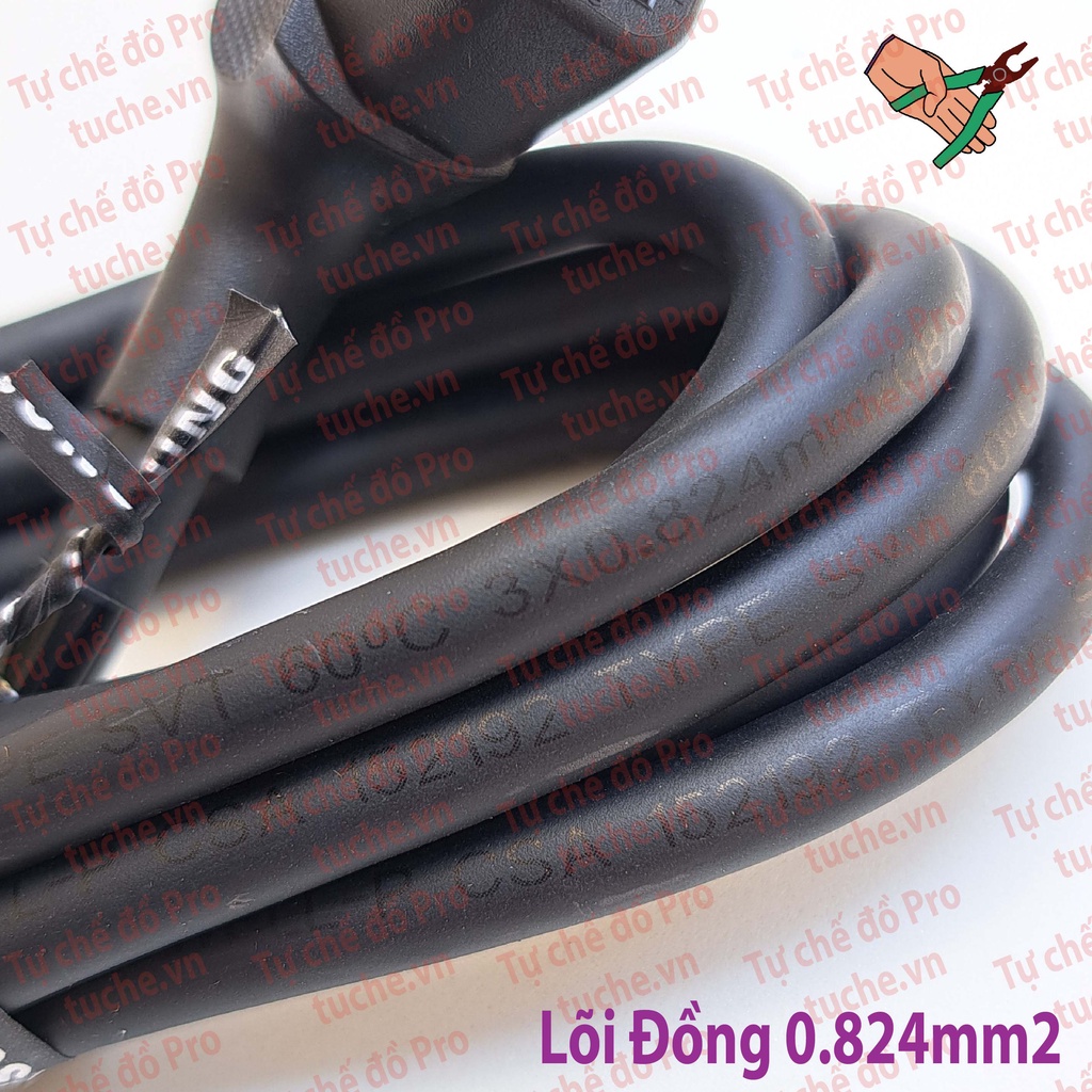 Dây nguồn Samsung cho máy tính, nồi cơm điện đầu gập cong vuông góc 90 độ 10A 2200W