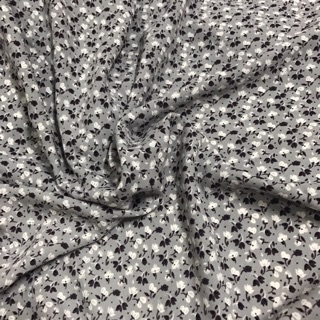 Vải đũi lụa cáo cấp hoa nhí caphe