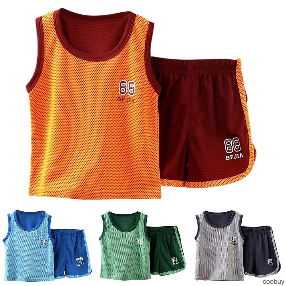 Set áo ba lỗ + quần short thể thao năng động cho bé trai