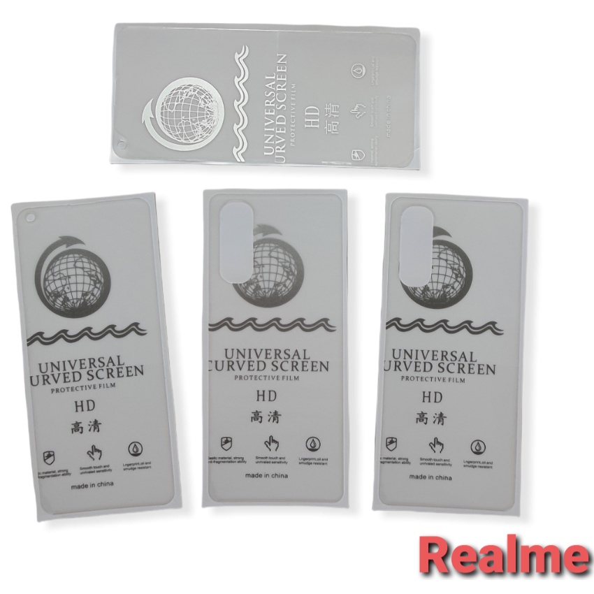 Bộ 4 miếng dán PPF Realme 5,5i,5s,Realme 5 Pro,Realme 6,6 Pro,Realme 6i,Realme 7,7 Pro,Realme 7i,Realme C15,C12,C11