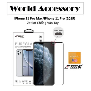 Zeelot - Kính Cường Lực Chống Vân Tay iPhone 11 Pro Max / iPhone 11 Pro Toàn Màn Hình (2019) Hàng Chính Hãng