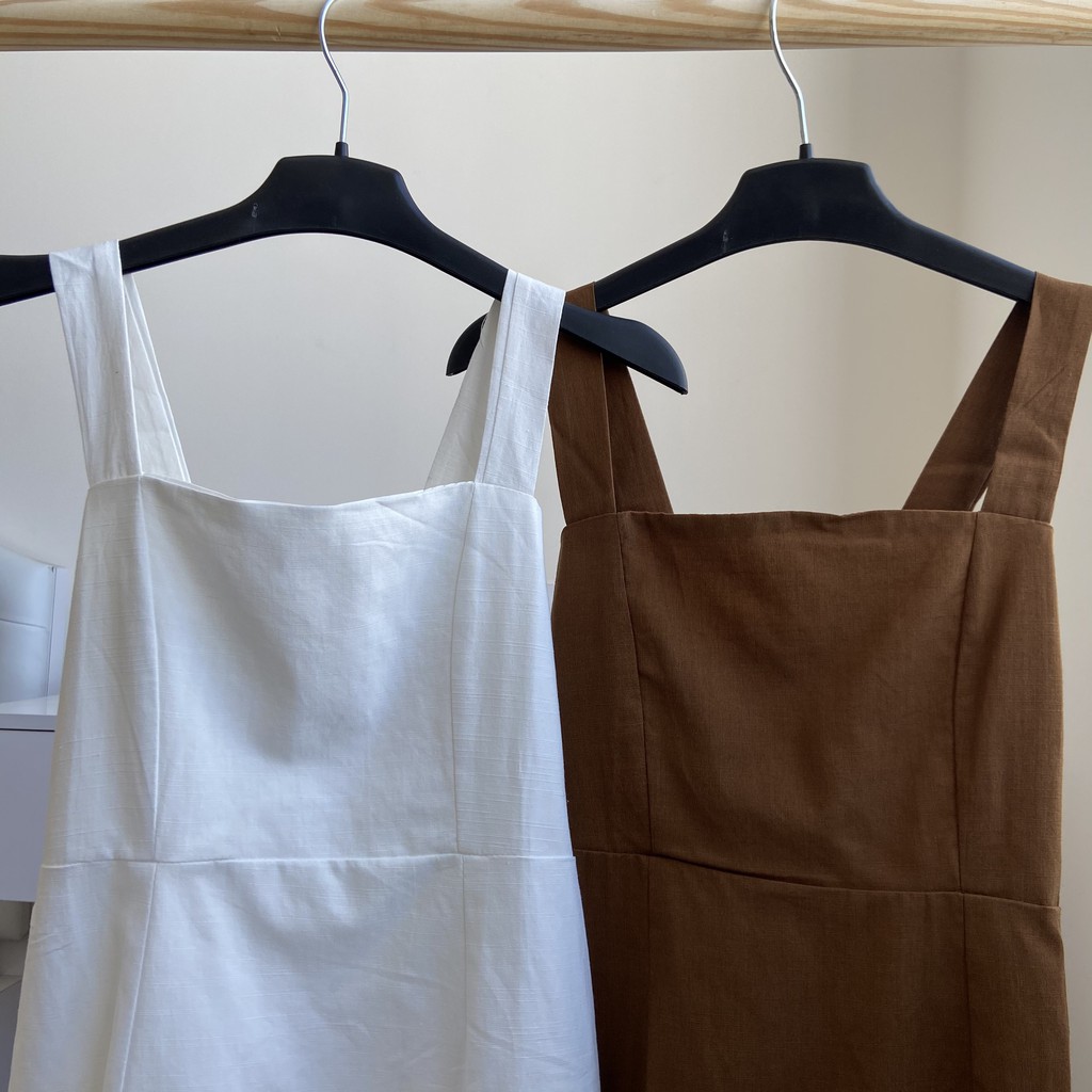 Váy yếm/ Váy hai dây minidress quai bản to lưng chun 2 lớp | BigBuy360 - bigbuy360.vn