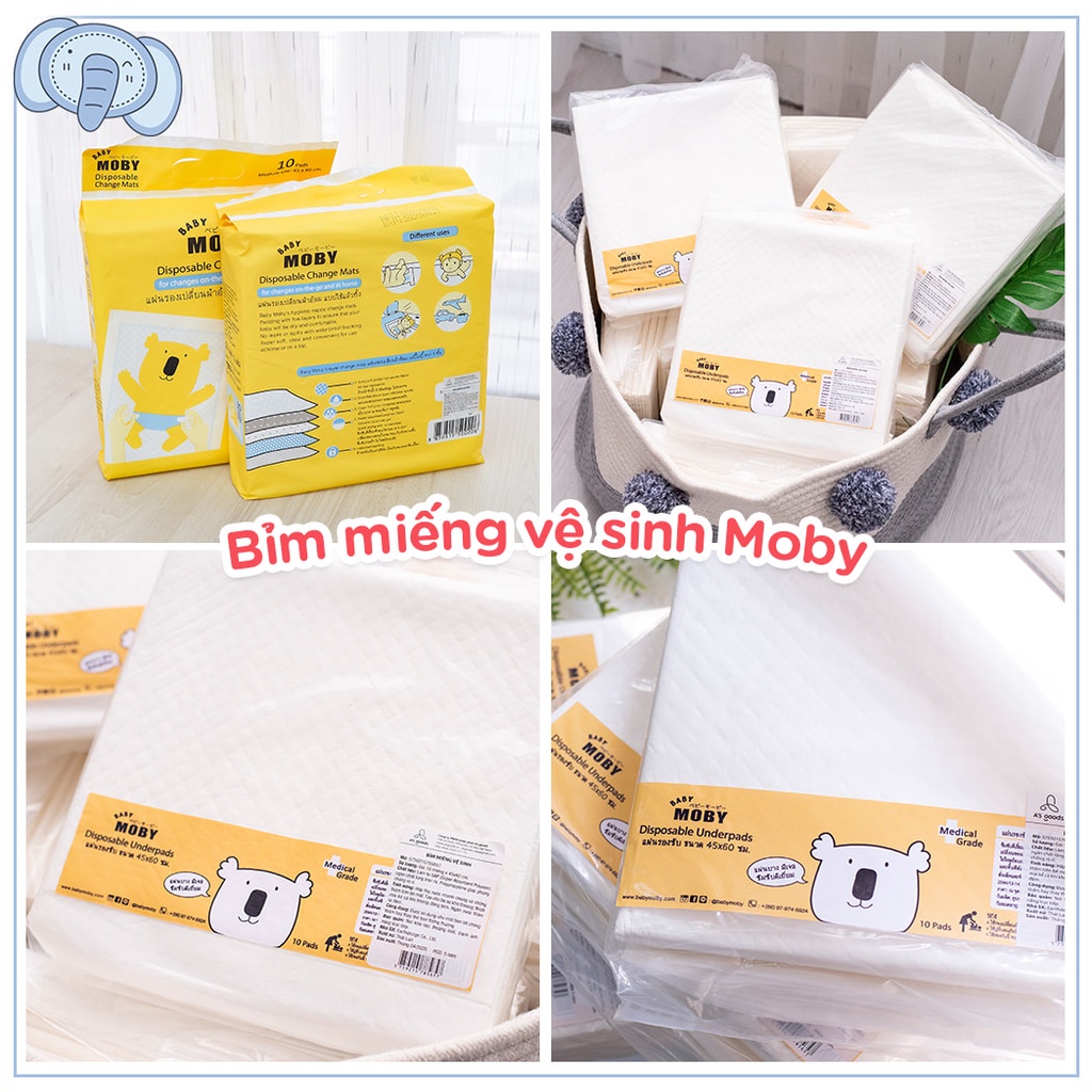 Bỉm miếng vệ sinh Moby cho bé sơ sinh ( Lót thấm vệ sinh sơ sinh )