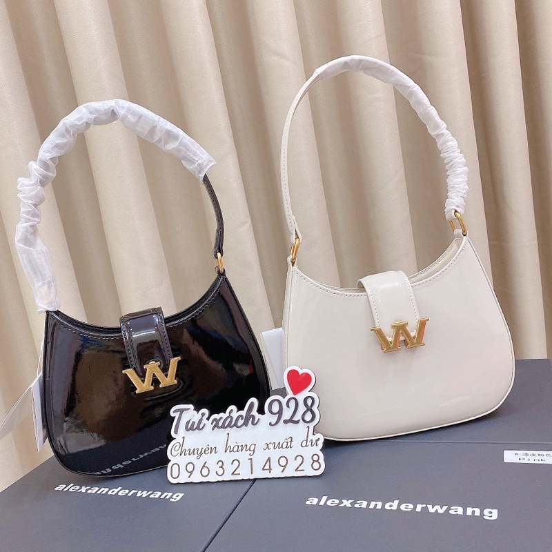 Túi W kẹp nách da bóng size 21cm fullbox