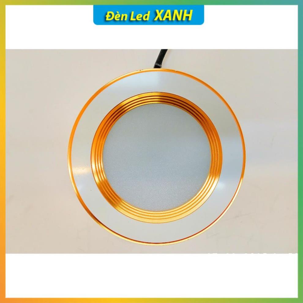Đèn âm trần  trang trí 5W - 7W - 9W  viền vàng, đèn downlight đế nhôm dày tỏa nhiệt tốt