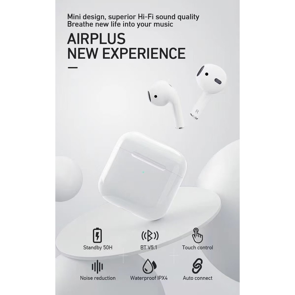 Tai nghe Veger AirPlus Lite Chính Hãng Siêu Rẻ - Full cảm ứng, chống ồn, pin rất lâu