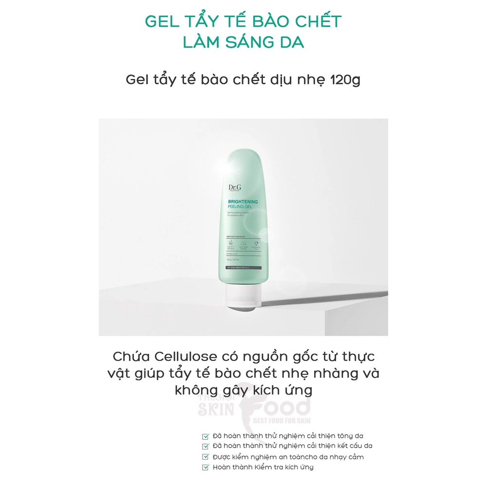 Tẩy Tế Bào Chết Dạng Gel Làm Sáng Da DR.G Brightening Peeling Gel 120ml