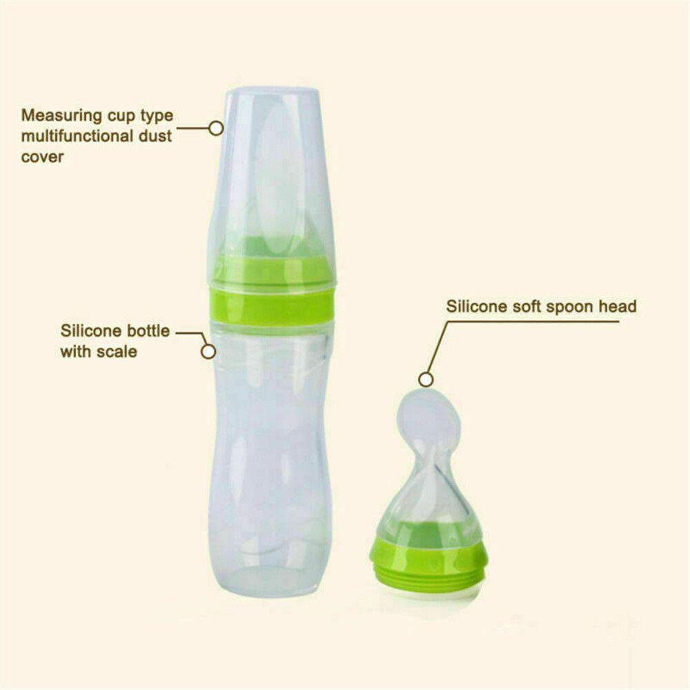 Bình Sữa Dạng Bóp Bằng Silicone Cho Bé