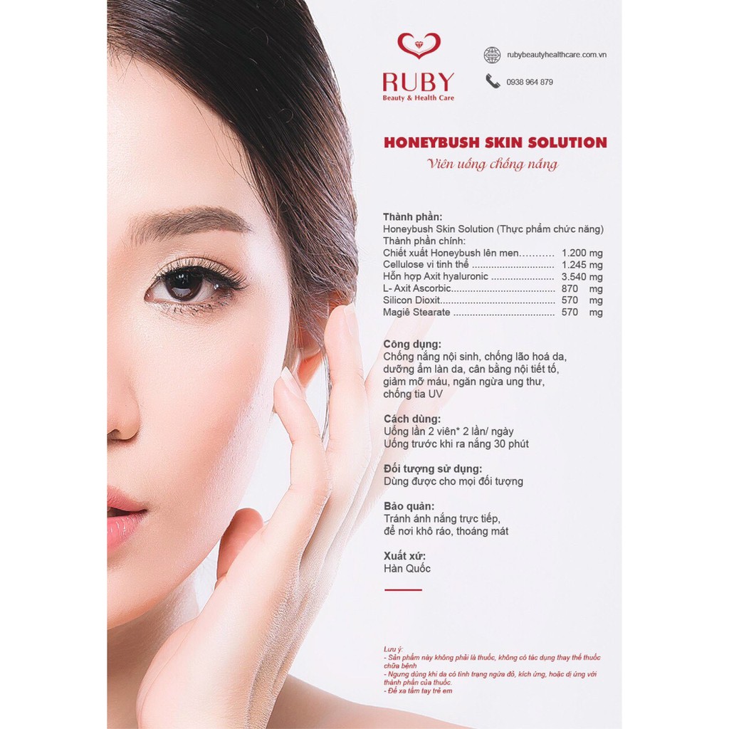 [New] Viên Uống Chống Nắng Sáng Da Honey Bush Skin Solution | BigBuy360 - bigbuy360.vn