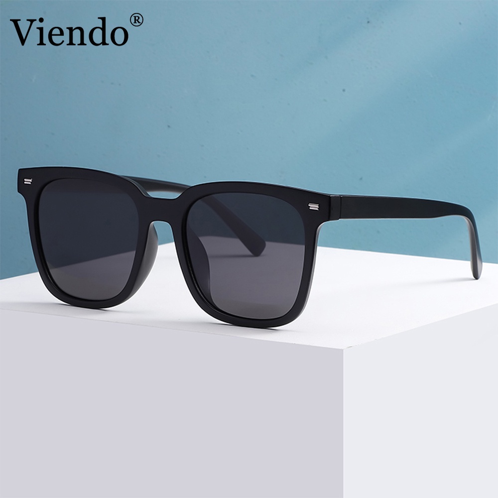 Kính mát VIENDO gọng vuông chống tia UV bằng nhựa cao cấp thời trang cho nam nữ