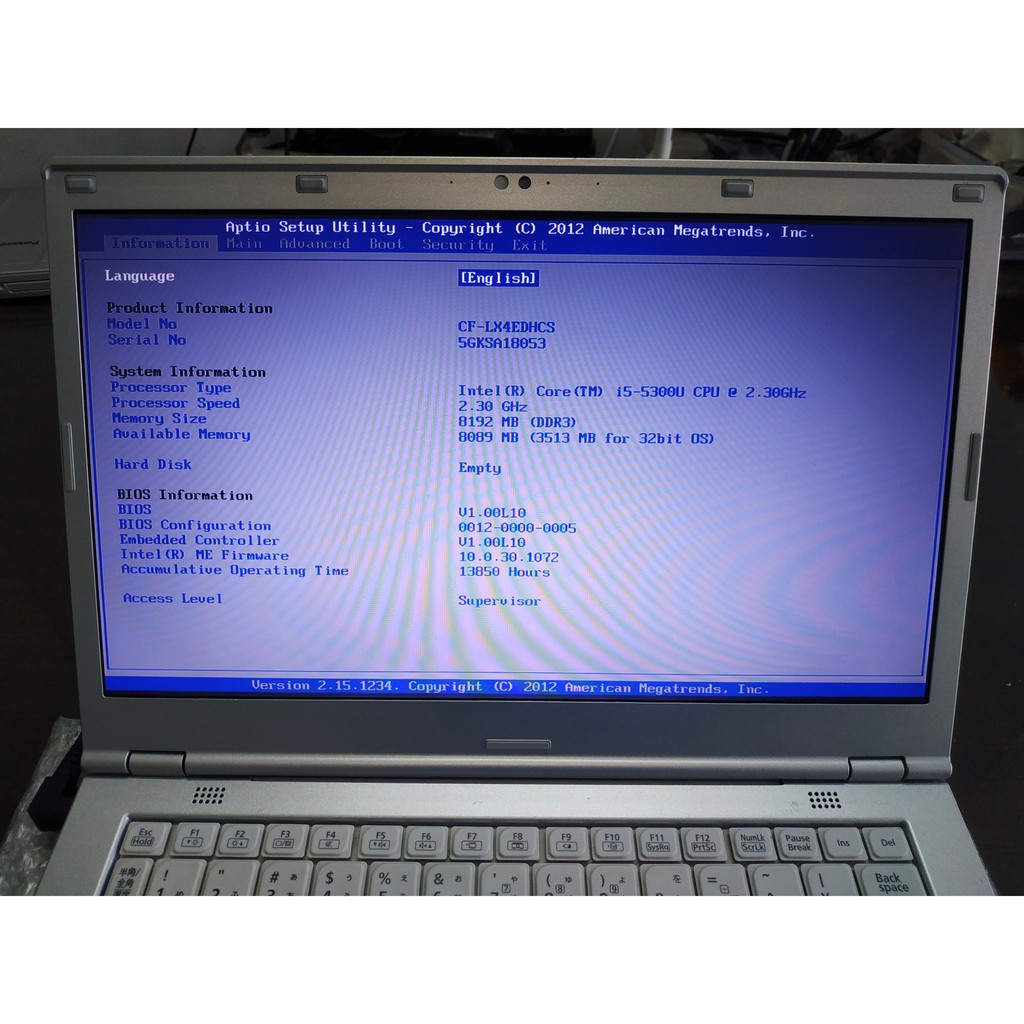 Laptop Panasonic CF-LX4, i5-5300U - BH 6 tháng. | BigBuy360 - bigbuy360.vn