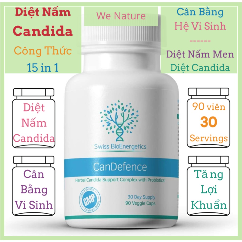Viên diệt Nấm Candida - Nấm Phụ Khoa - 15 Thành Phần - Nhiễm Nấm Men