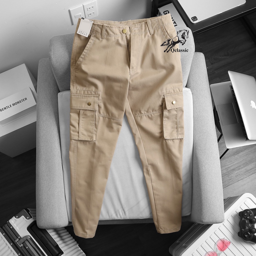 Quần nam trung niên dài túi hôp trơn thanh lịch sang trọng, nam tính đàn ông mạnh mẽ phong cách Q0002
