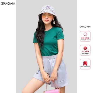 [Nhập WABR152 giảm 10% đơn 250K]Áo Thun trơn cổ tròn trẻ trung 20AGAIN ATA1151 mềm mại