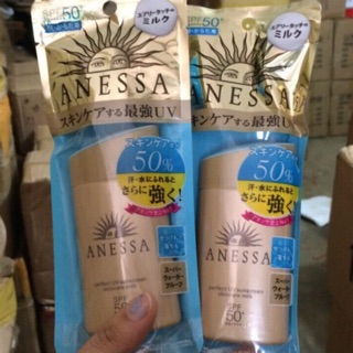 Fullsize 60ml Kem chống nắng Anessa Shiseido Perfect UV Sunscreen Skincare Milk mới năm 2018