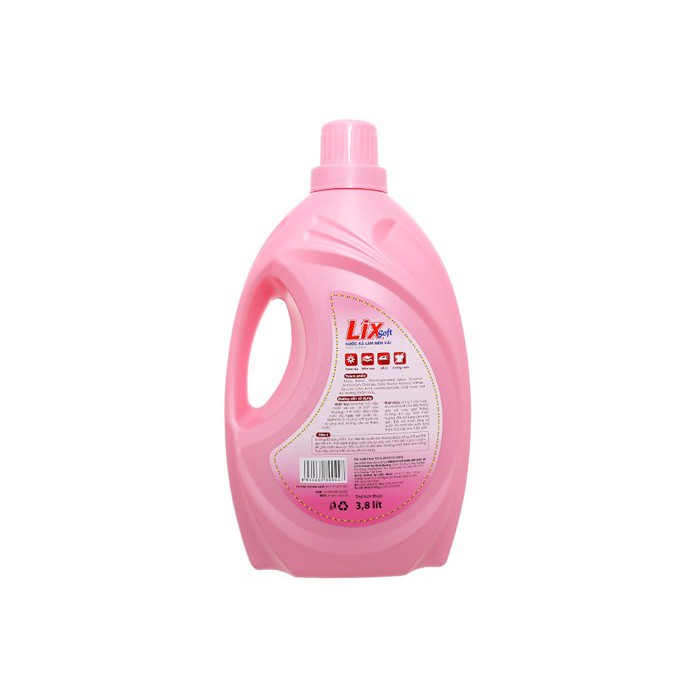 Nước xả vải Lix Soft hương Hoa hồng - 3,8l