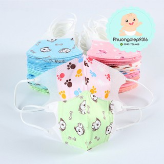 Set 5 khẩu trang giấy HÀNG ĐẸP chống bụi cho bé