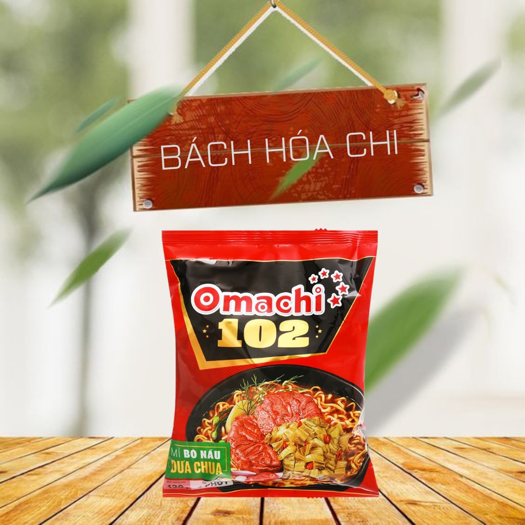 Thùng 30 gói mì bò nấu dưa chua Omachi 102(mẫu mới)