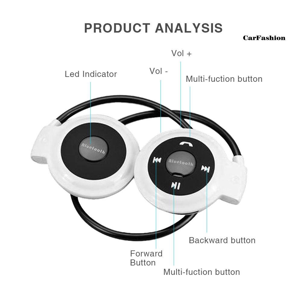 Tai Nghe Thể Thao Bluetooth Không Dây Hỗ Trợ Thẻ Tf Mp3