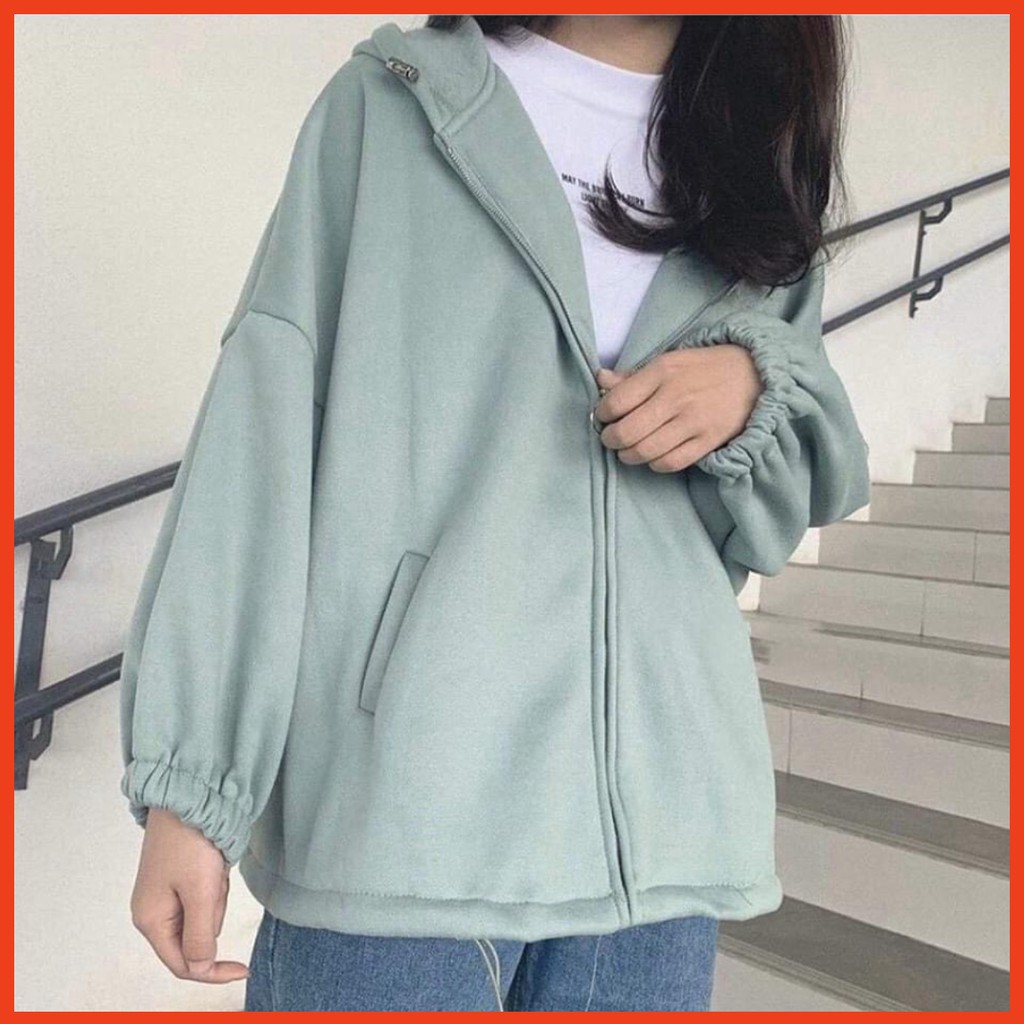 Áo hoodie,áo khoác hoodie nỉ nam nữ chất thun nỉ mềm mịn from rộng P ( có khóa kéo)