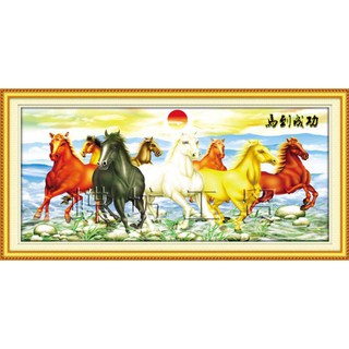 Tranh Thêu Chữ Thập 3D Mã Đáo Thành Công A939 (KHÁCH TỰ THÊU) KT:145X69CM