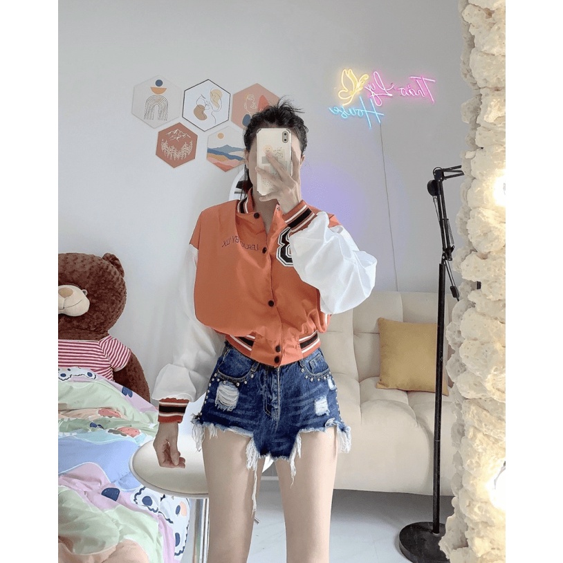 [ HÌNH THẬT 100% ] ÁO KHOÁC BOMBER NỮ CHẤT DÙ 2 LỚP FORM SIÊU CHUẨN HOT