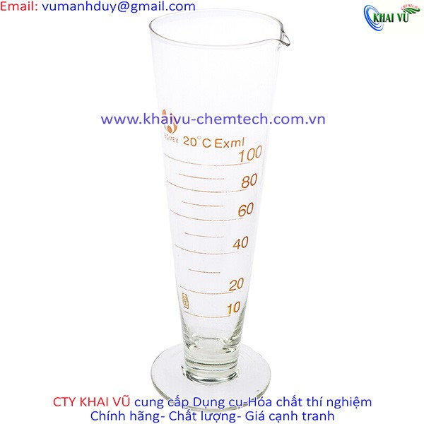 LY thủy tinh có chân kẻ vạch chia chính xác 50ml 100ml 250ml 500ml 1000ml có chân