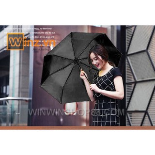 Dù xếp trơn màu đen Thái Lan Andhere