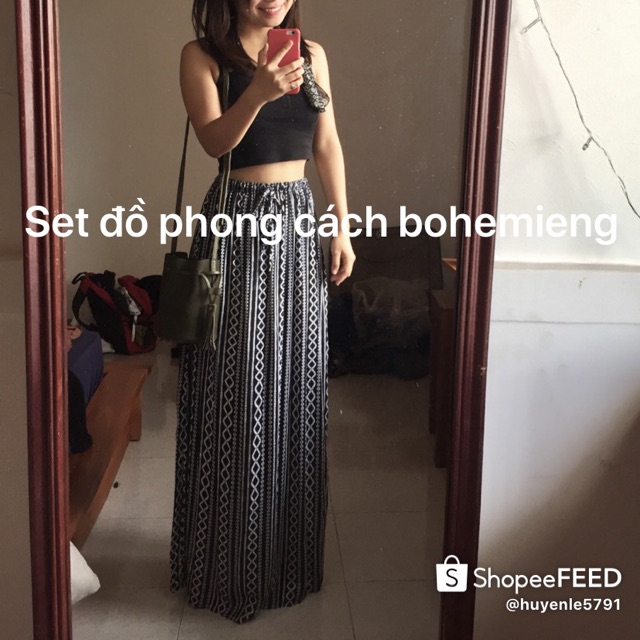 Set váy áo phong cách bohemieng CHỈ 115K