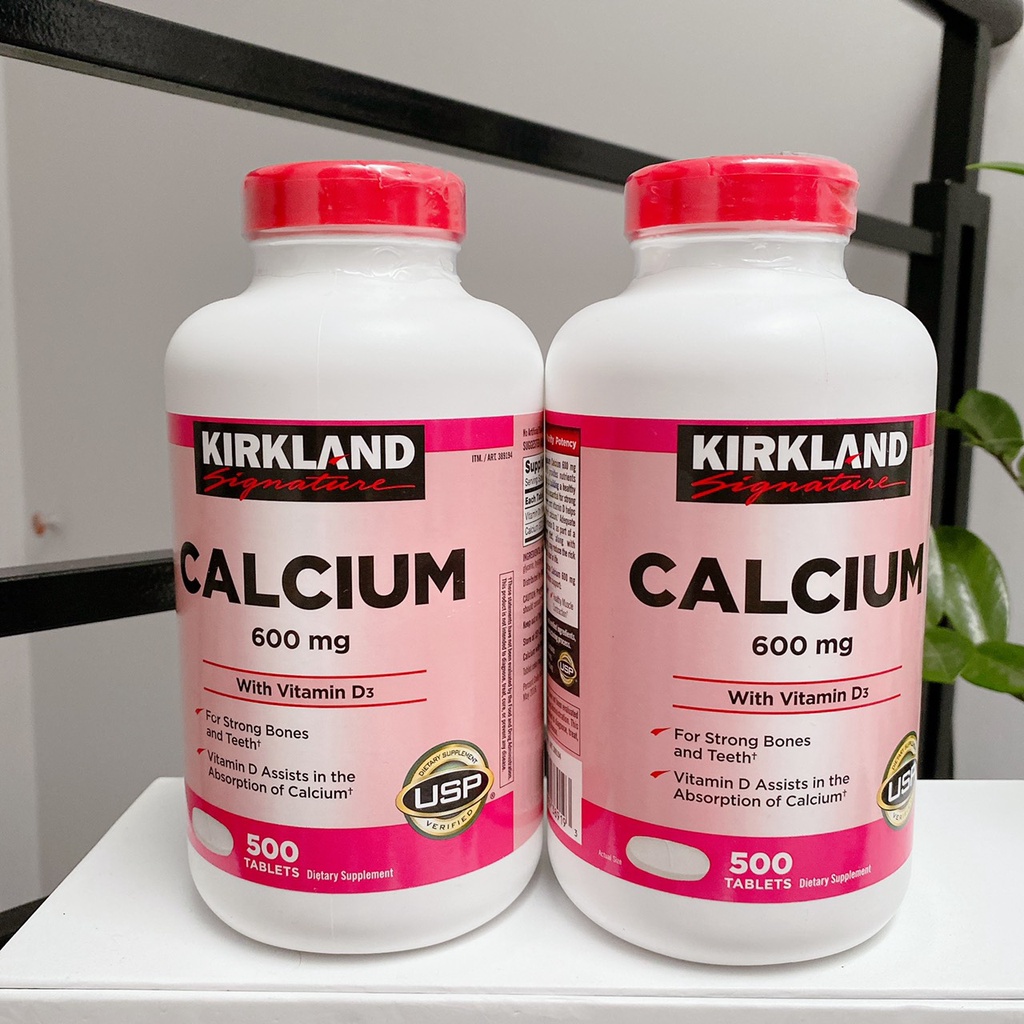 Viên Uống Bổ Sung Canxi Kirkland Calcium 600mg Vitamin D3 500viên
